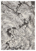 Grey Eleanor Astro embossed abstract rug, flat portrait view