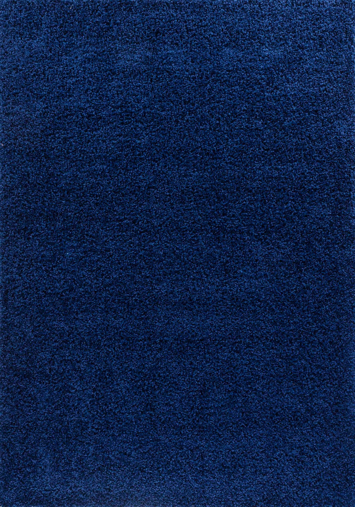 Navy Blue Oxford shaggy rug, flat portrait view