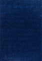 Navy Blue Oxford shaggy rug, flat portrait view