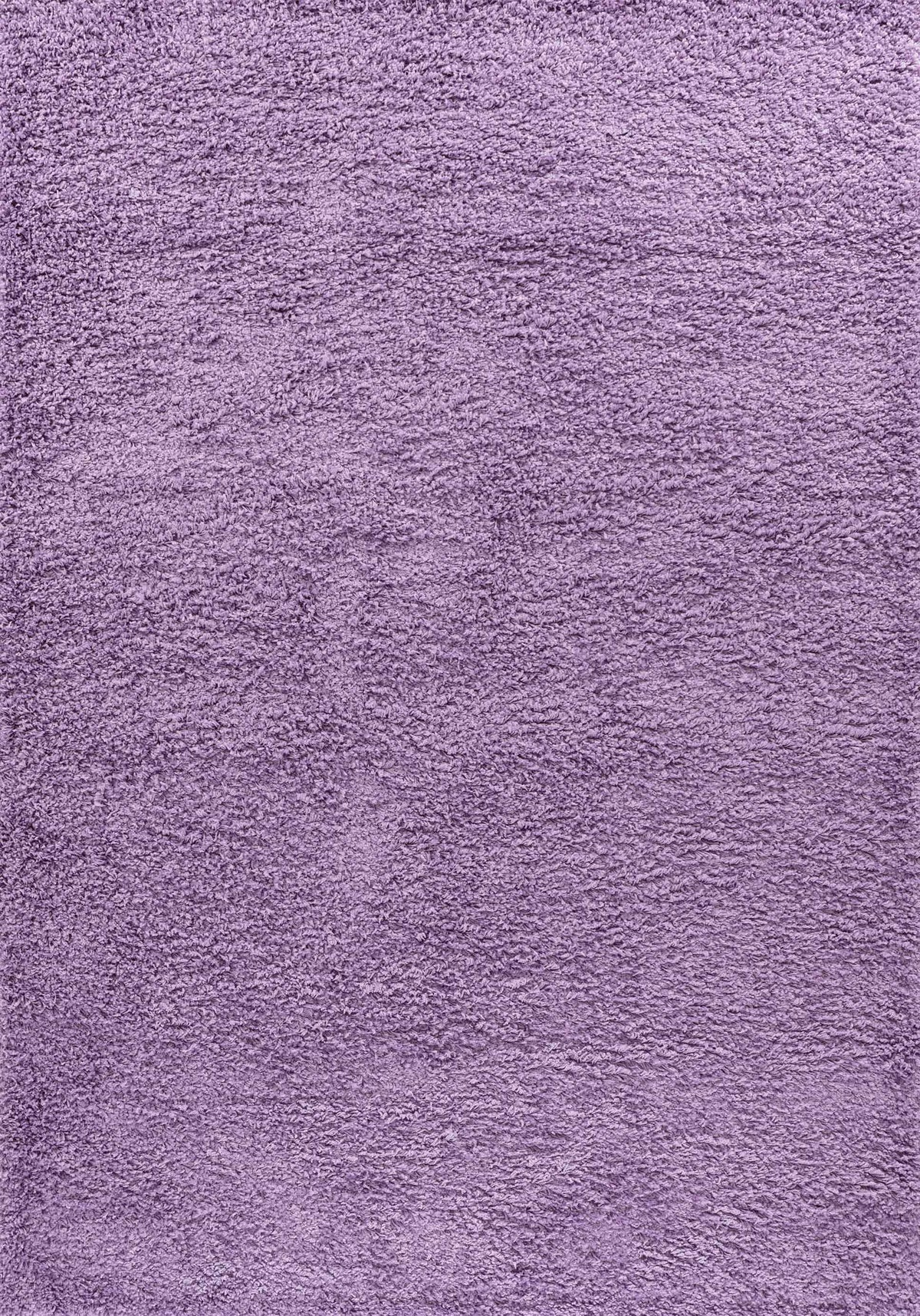 Lilac Oxford shaggy rug, flat portrait view