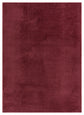 Red Comfy fluffy rug, flat portrait view