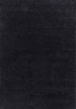Black Oxford shaggy rug, flat portrait view