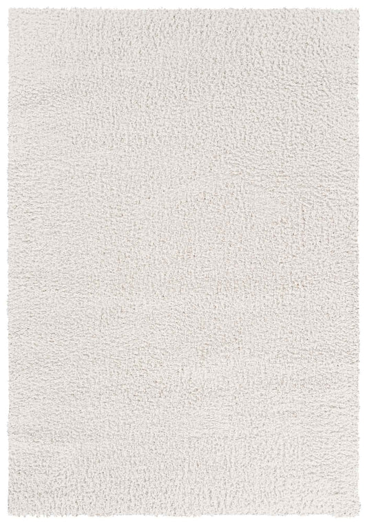 Cream Ainsley shaggy rug, flat portrait view