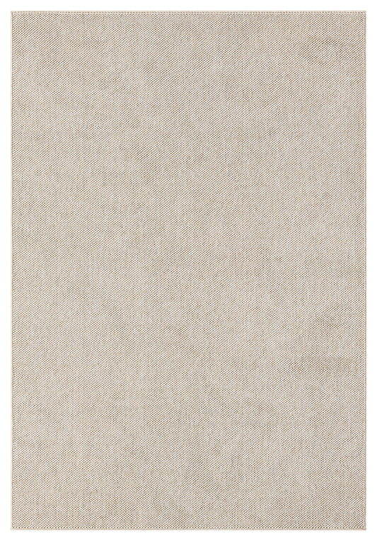 Beige Avior bobble rug, flat portrait view