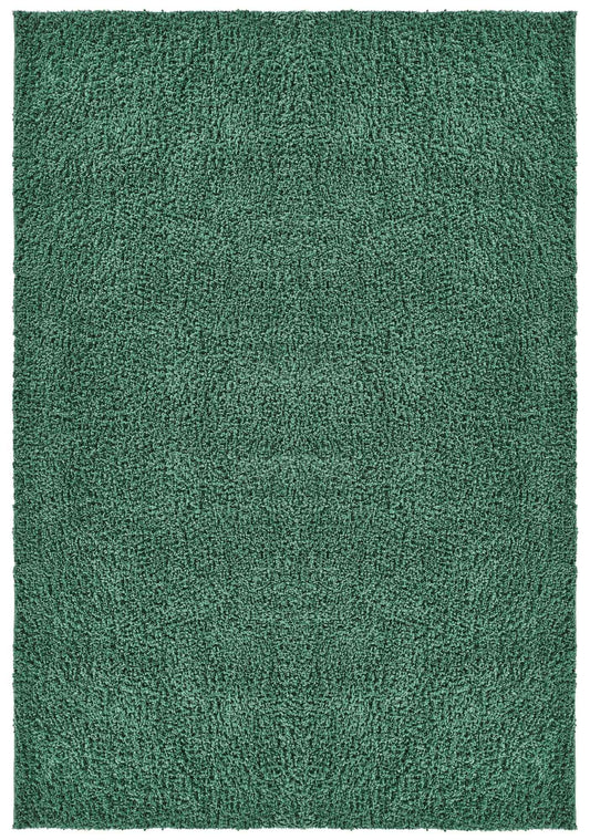 Emerald Green Ainsley shaggy rug, flat portrait view