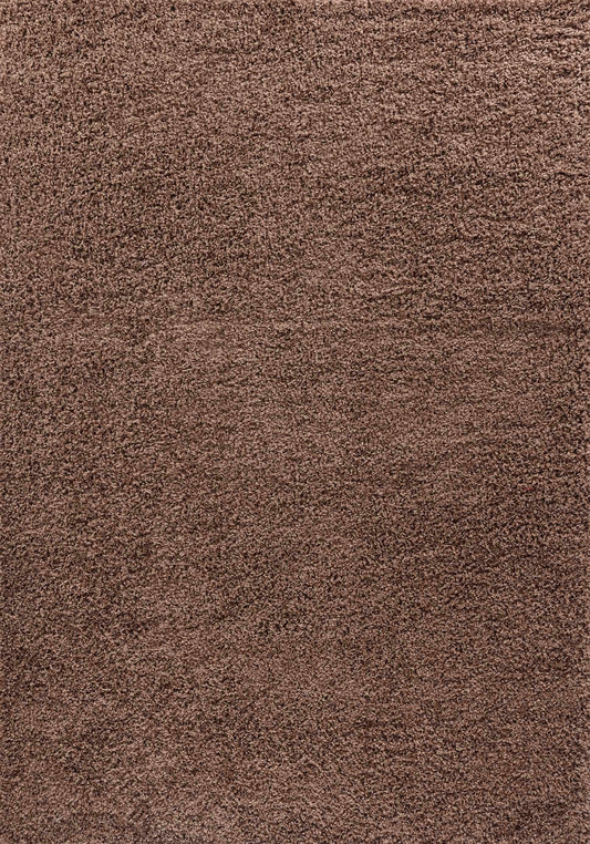Dark Beige Oxford shaggy rug, flat portrait view