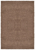Brown Ainsley shaggy rug, flat portrait view