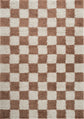 Terracotta Chester checkerboard rug, flat portrait view 2
