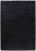 Anthracite Oxford shaggy rug, flat portrait view