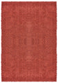 Red Ainsley shaggy rug, flat portrait view