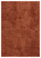 Terracotta Comfy fluffy rug, flat portrait view