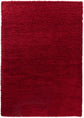 Red Oxford shaggy rug, flat portrait view