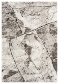 Mocha Eleanor Slate embossed abstract rug, flat portrait view
