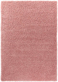 Baby Pink Oxford shaggy rug, flat portrait view
