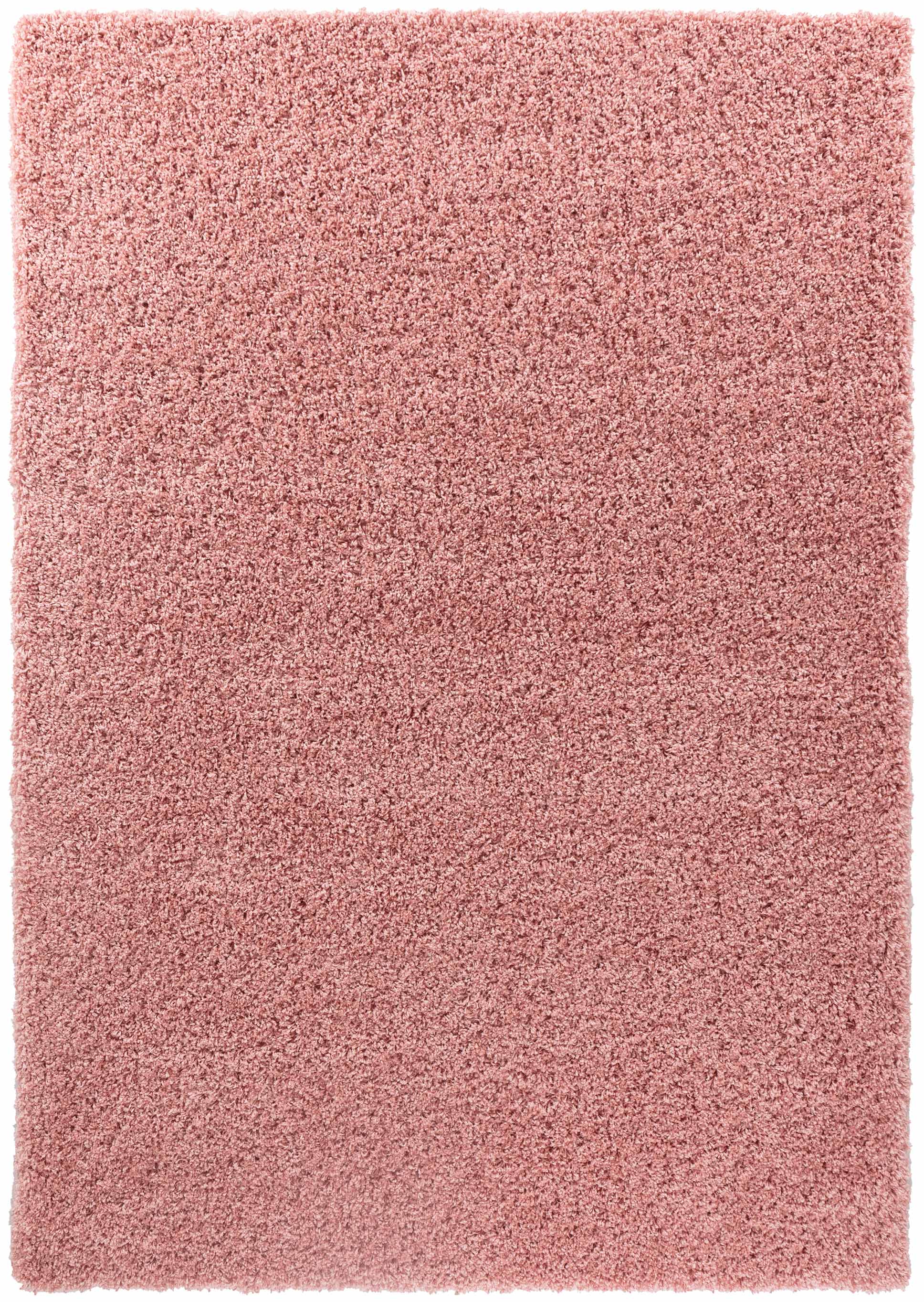Baby Pink Oxford shaggy rug, flat portrait view
