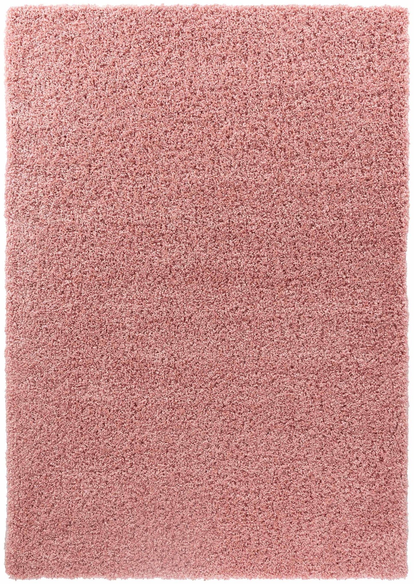 Baby Pink Oxford shaggy rug, flat portrait view