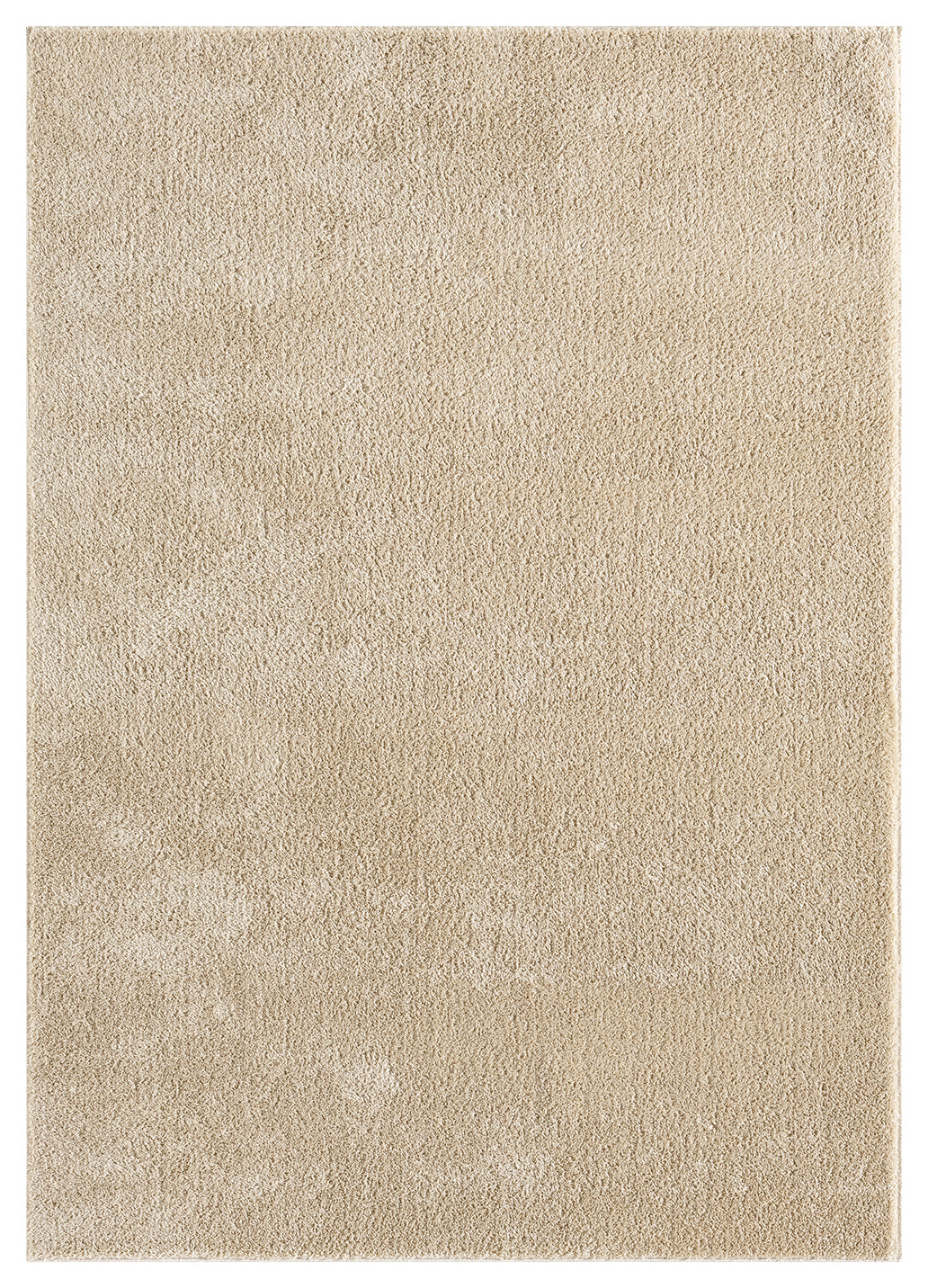 Light Beige Comfy fluffy rug, flat portrait view