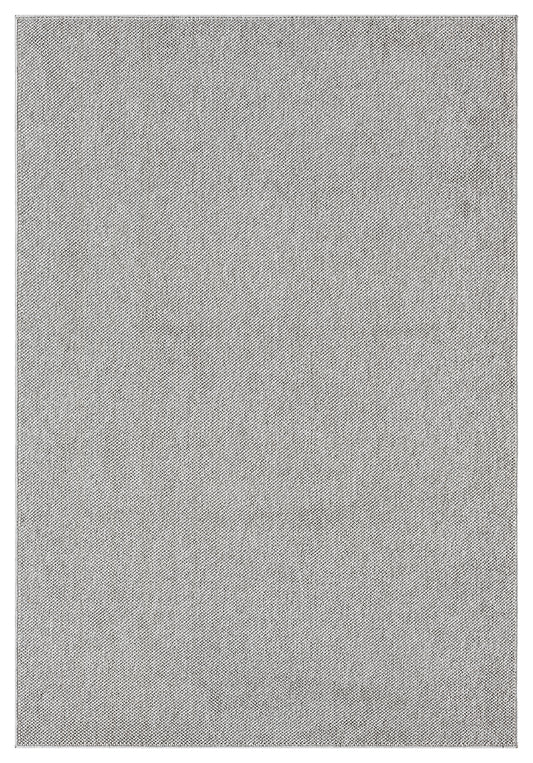 Grey Avior bobble rug, flat portrait view