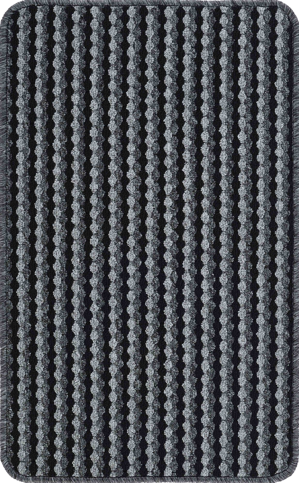 Anthracite Eden Stripe anti-slip mat, flat portrait view