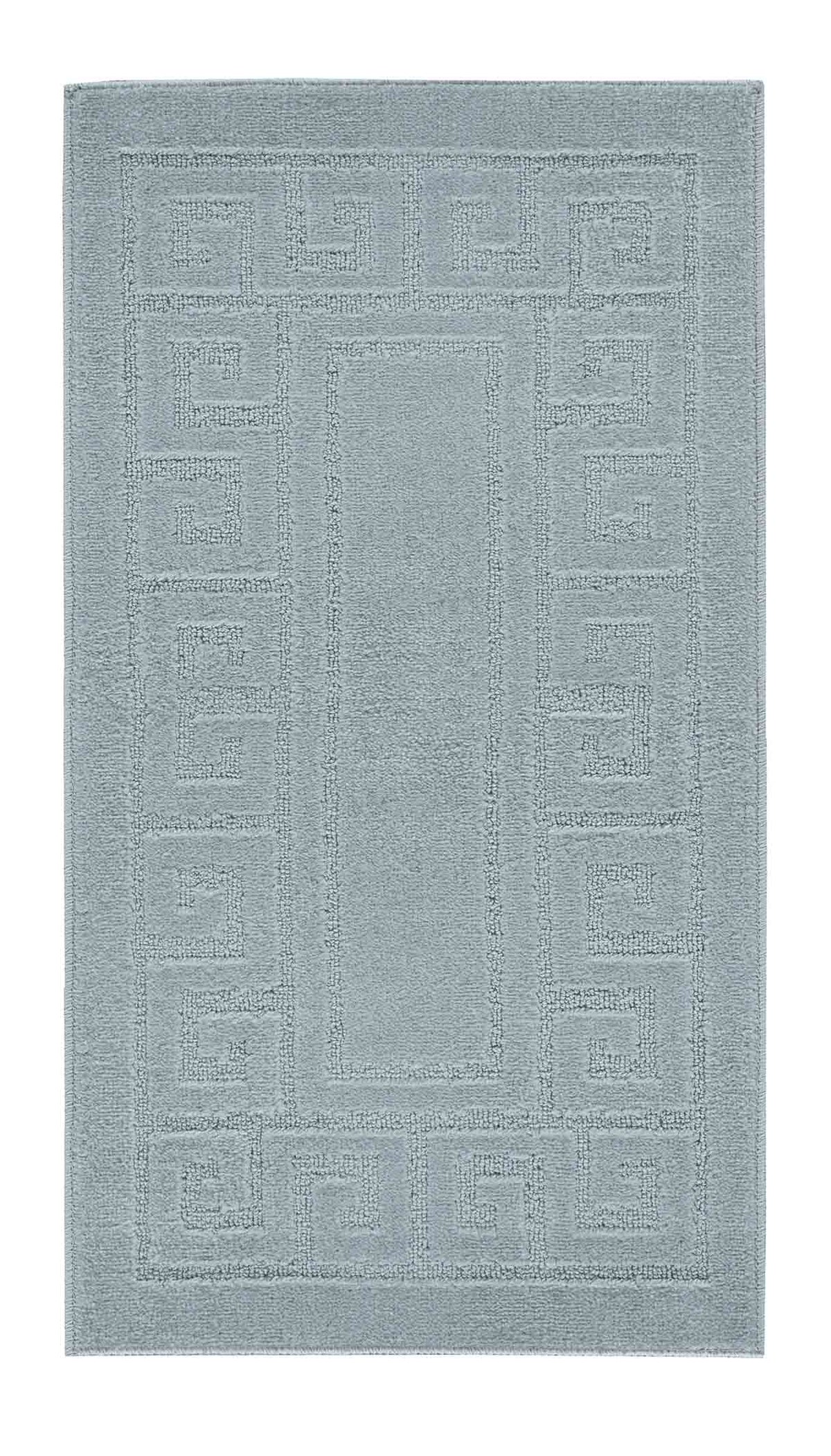 Silver Ivy Greek Key door mat, flat portrait view