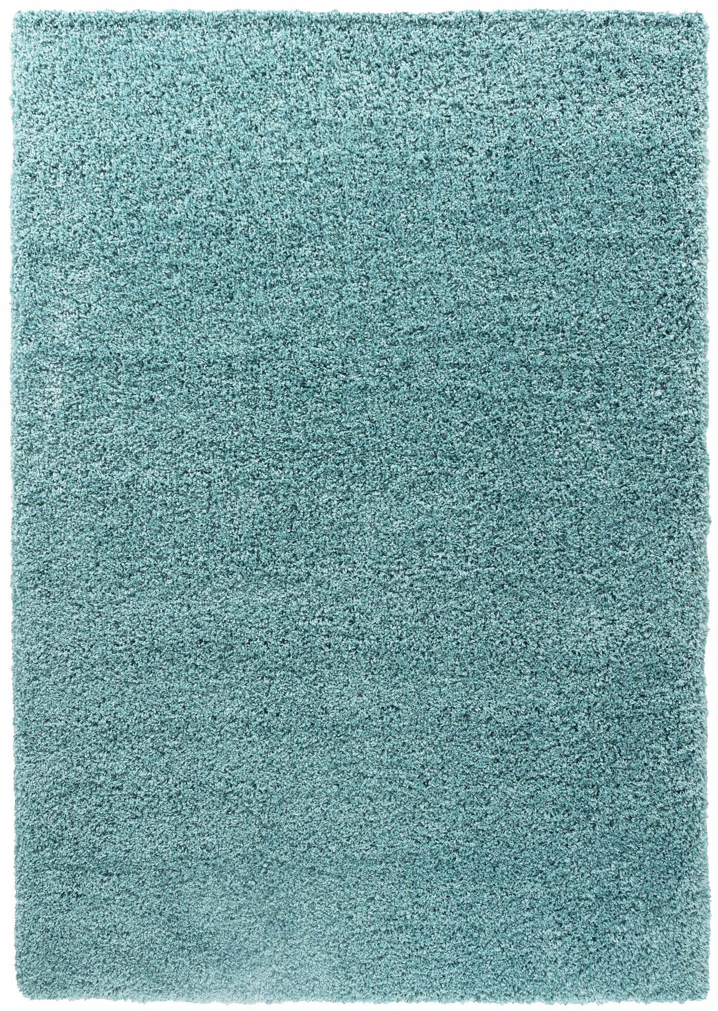 Duck Egg Blue Oxford shaggy rug, flat portrait view