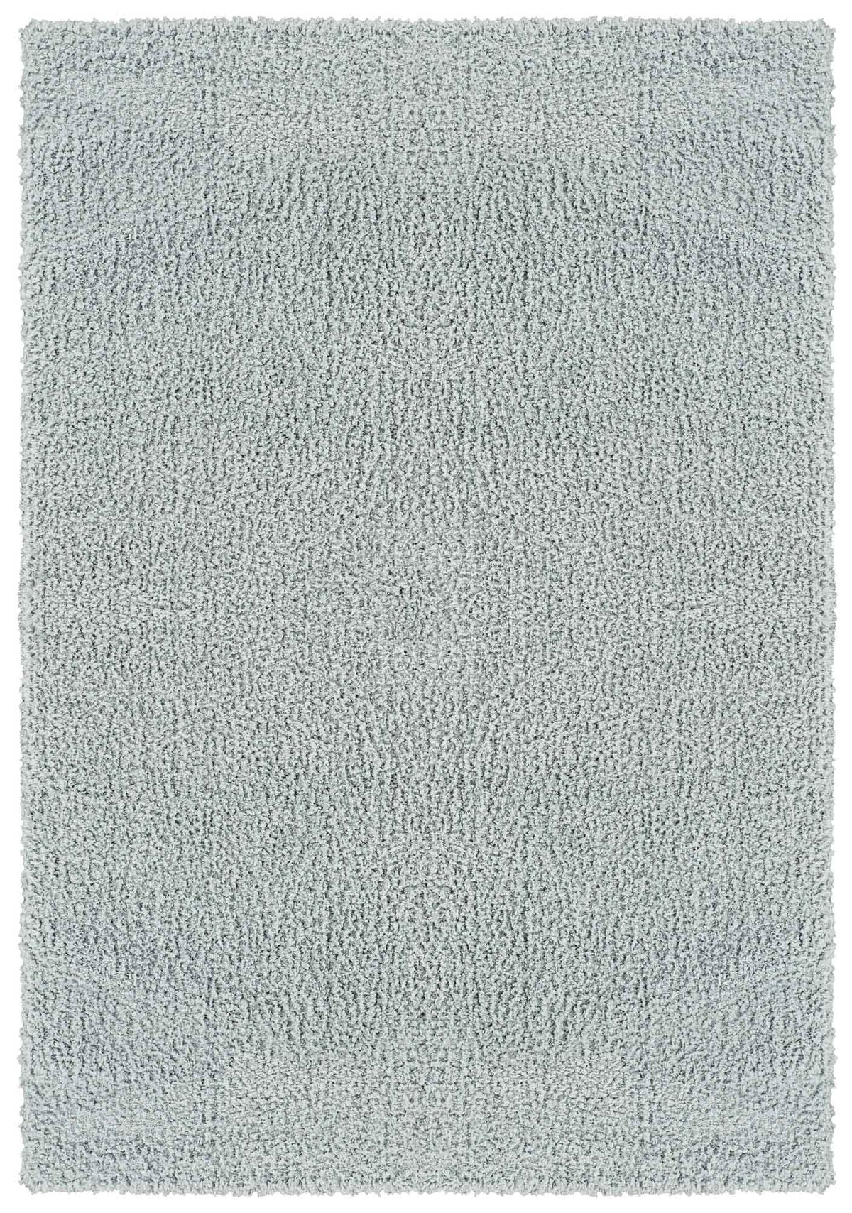 Duck Egg Blue Ainsley shaggy rug, flat portrait view