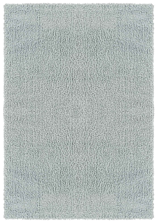 Duck Egg Blue Ainsley shaggy rug, flat portrait view