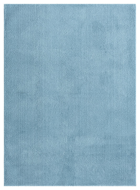 Comfy Fluffy Rug - Blue portrait