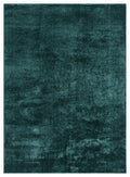 Emerald Green Comfy fluffy rug, flat portrait view