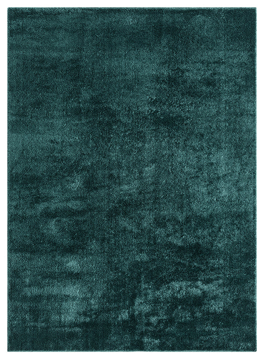 Emerald Green Comfy fluffy rug, flat portrait view
