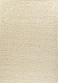 Ivory Oxford shaggy rug, flat portrait view