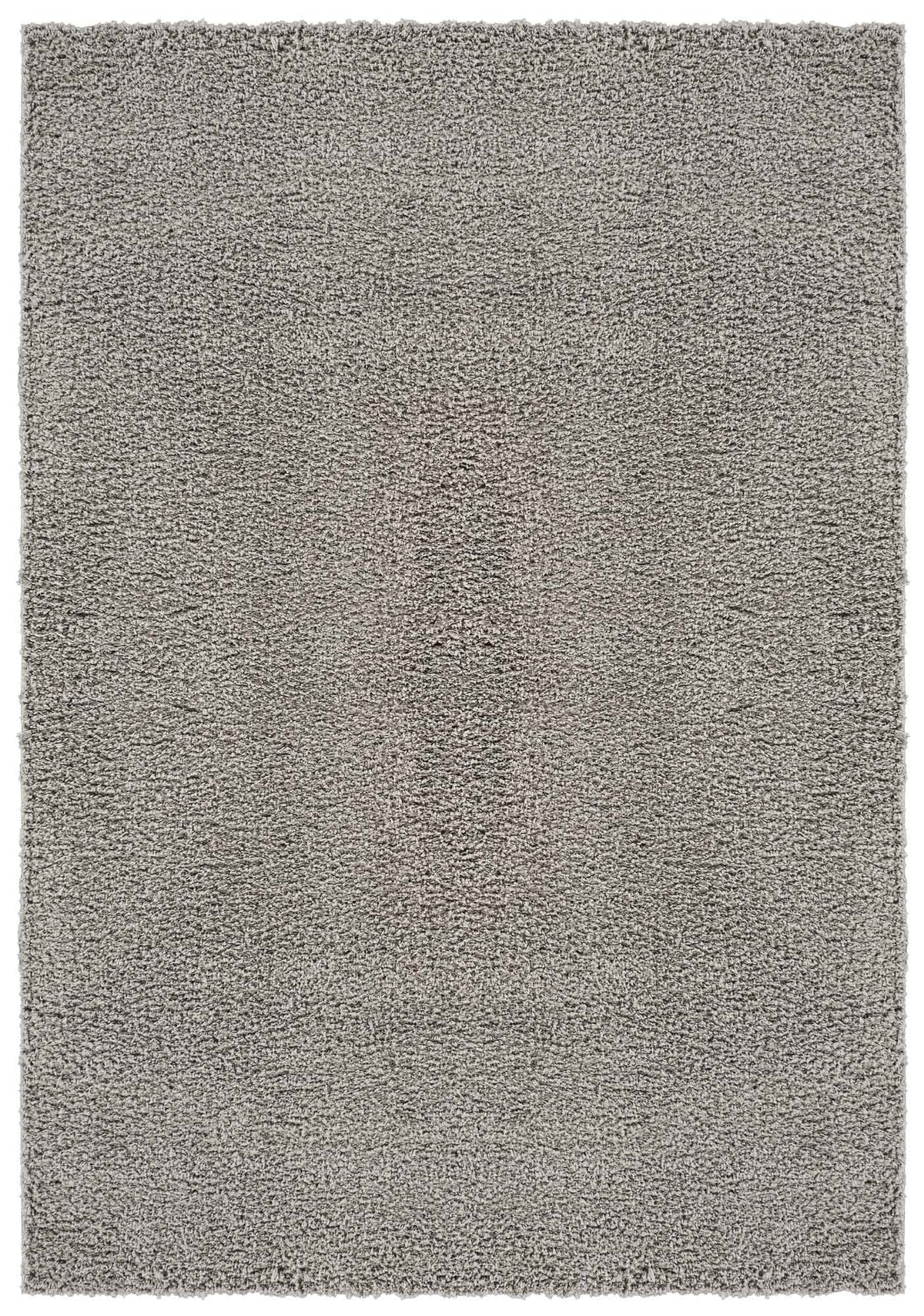 Grey Ainsley shaggy rug, flat portrait view