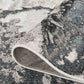 Elysium Huracan metallic abstract rug, styled view 3
