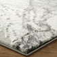 Grey Novu Valley abstract rug, styled view 4