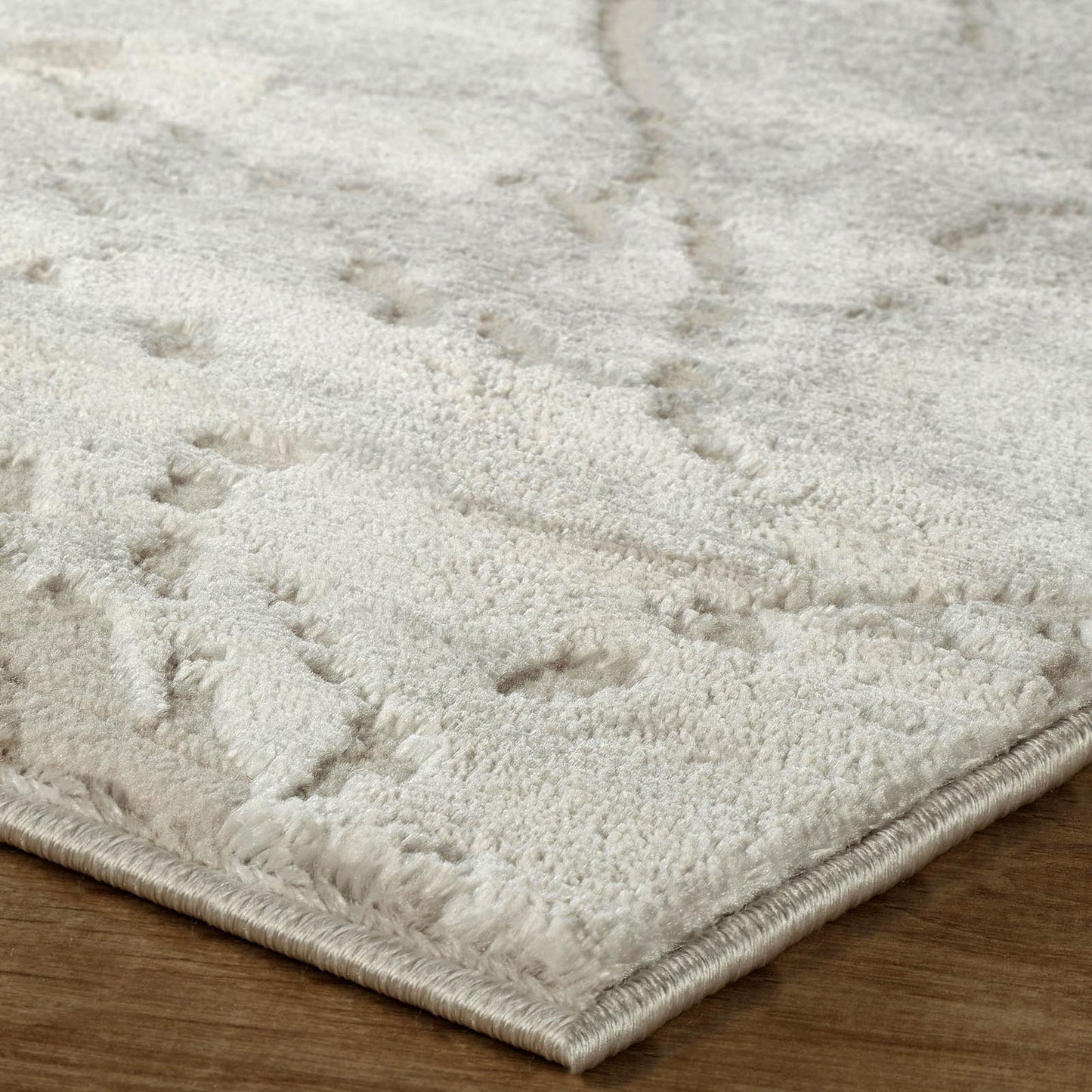 Novu Metallic Abstract Rug - Valley Beige