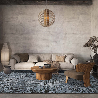 Belgravia Metallic Rug - Illusion Navy