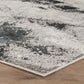 Elysium Mist metallic abstract rug, styled view 4