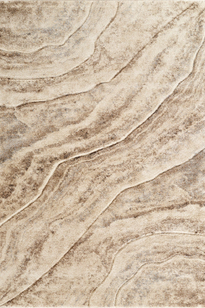 Santiago Carved Abstract Rug - Quarry Beige