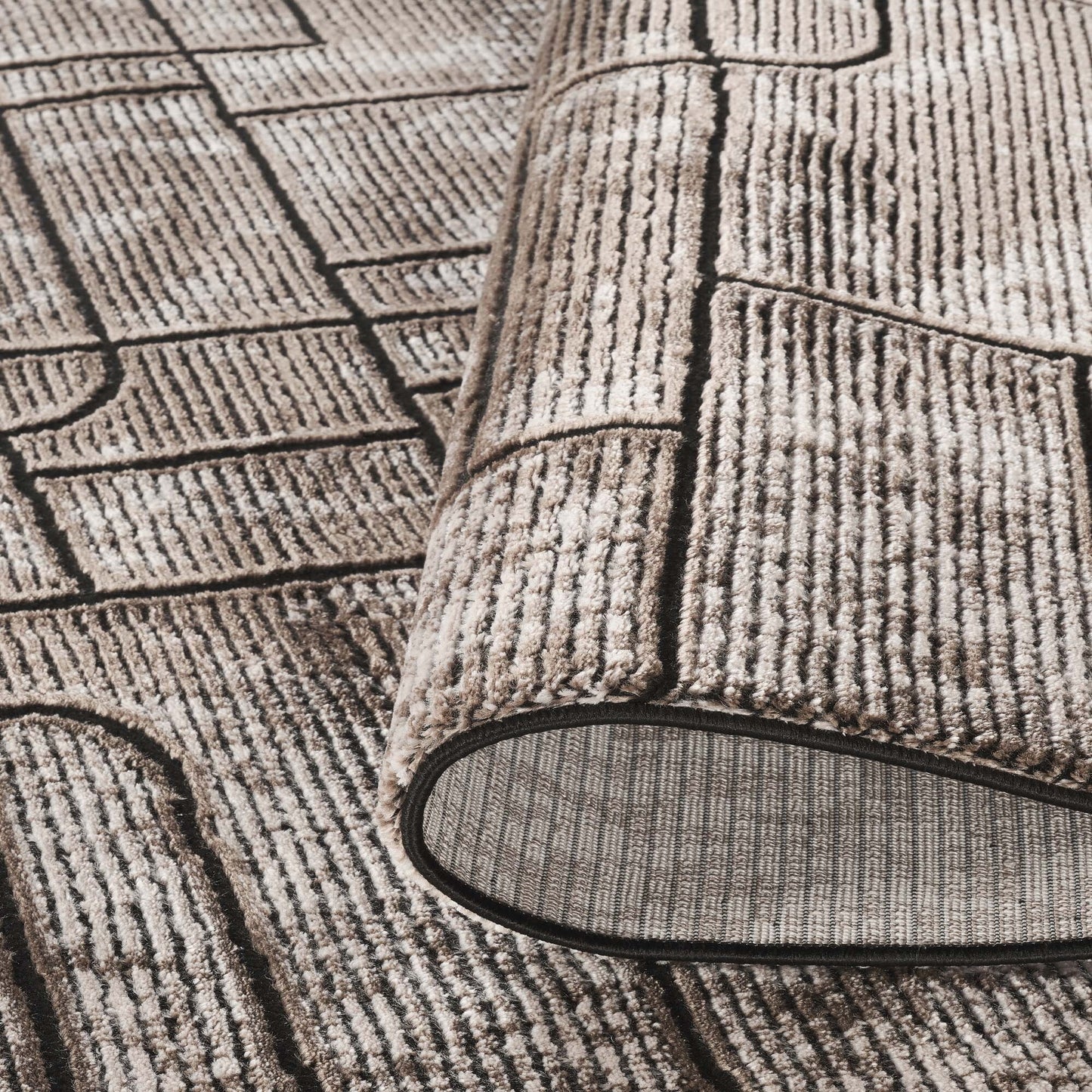 Belgravia Metallic Rug - Cobble Mocha