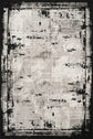 Mayfair Frame metallic rug, styled view 2